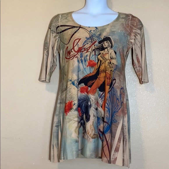 fantazia Tops - Fantasia Cowgirl top! Gorgeous top! 1XL NWT! XL!